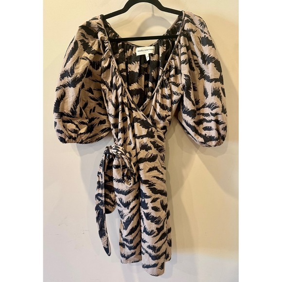 Mara Hoffman Other - MARA HOFFMAN Swim Coletta Sz S Organic Cotton Wrap Midi Cover Up Jacquard Brown